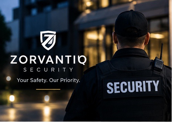 Zorvantiq Security guard on duty at night