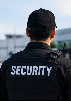 Zorvantiq Security guard on duty outdoors